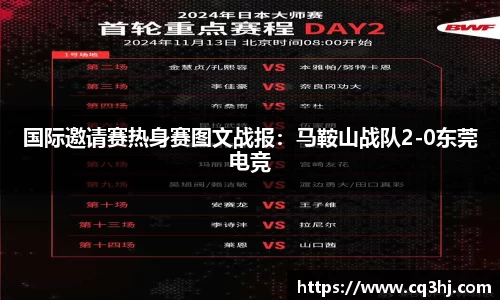 国际邀请赛热身赛图文战报：马鞍山战队2-0东莞电竞